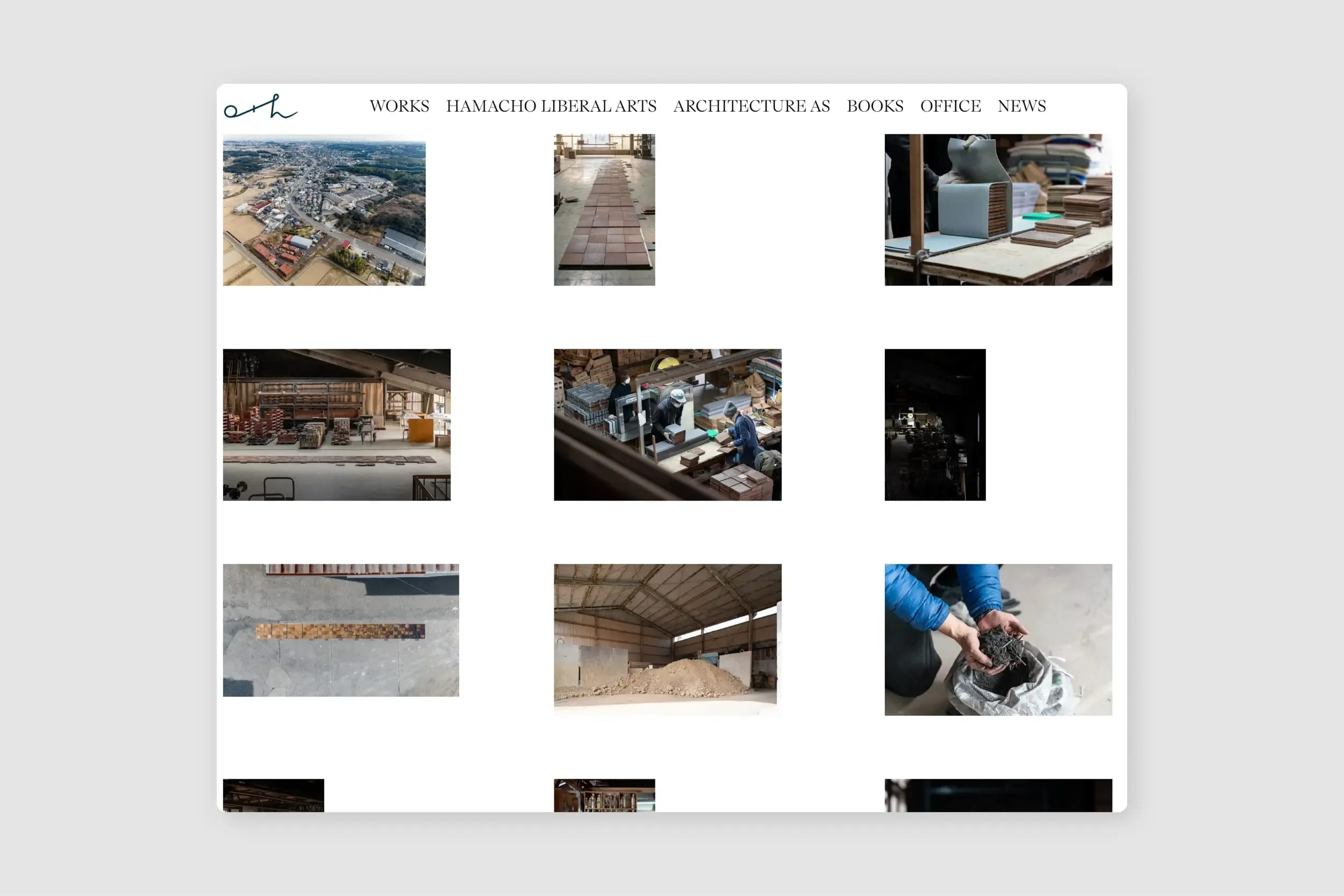 Onishi Hyakuda website project process