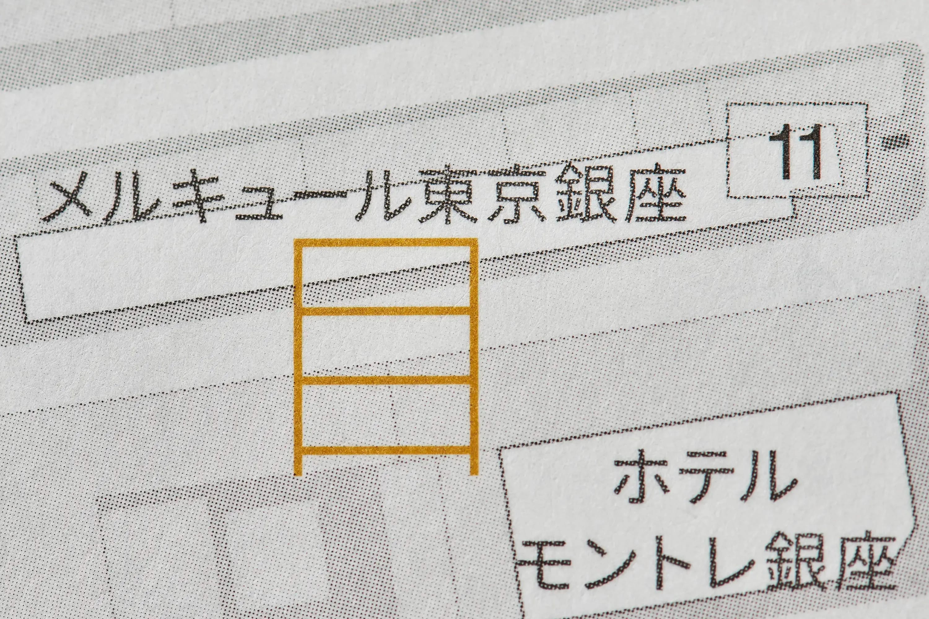 Zoom in of the ginza map